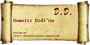 Domsitz Diána névjegykártya