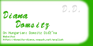 diana domsitz business card